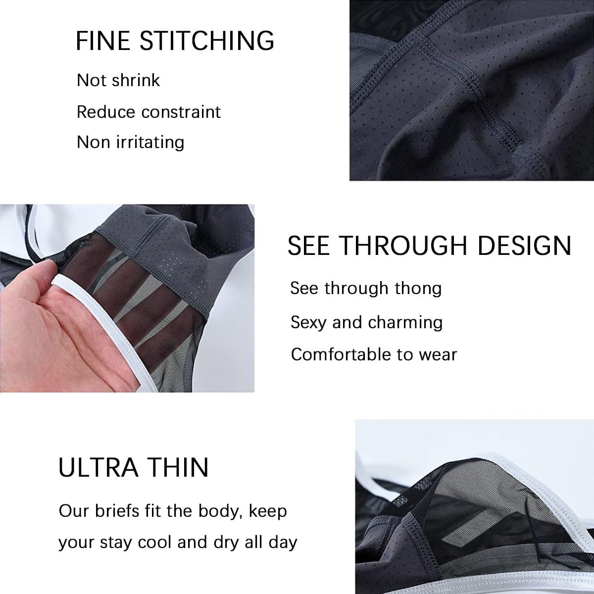 ZONBAILON Men's Thong and G String T-Back Low Rise Bulge Pouch Underwear - Image 4