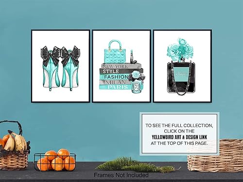 Miniatura 5 de Glam Wall Decor - Designer Perfume, Shoes, Handbags - High Fashion Design Gift for Fashionista - Luxury Couture Wall Art Poster Picture Print Set
