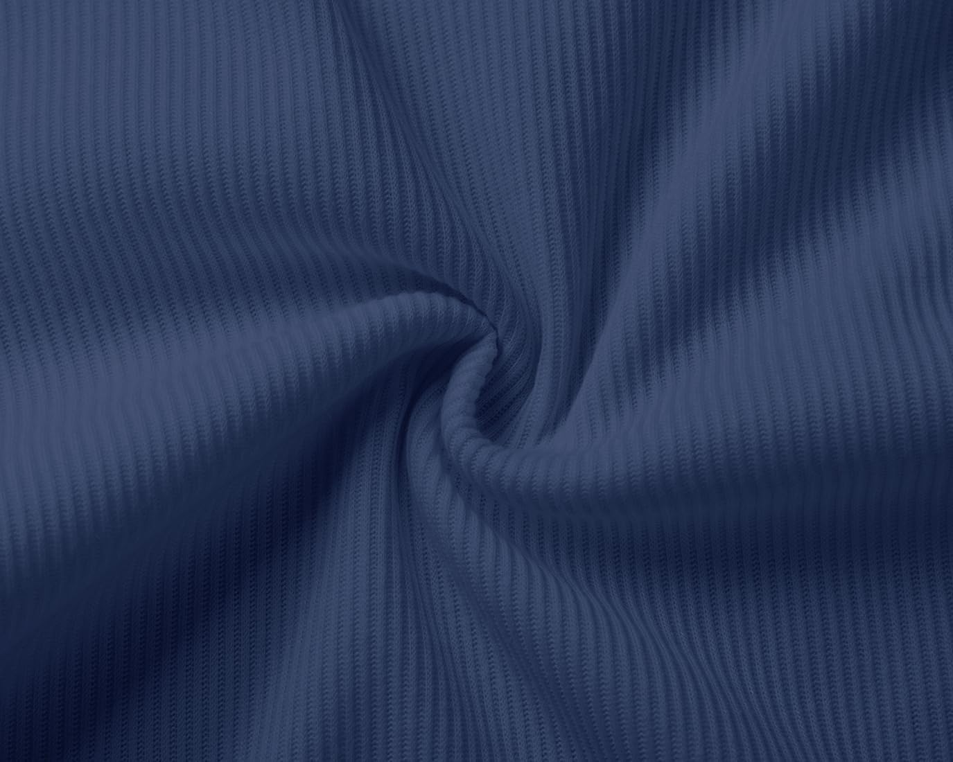 Afibi Women Long Sleeve Tops Scoop Neck Low Cut Slim Fitted Henley Shirt Ribbed Basic Tee Shirts Tops - Image 4