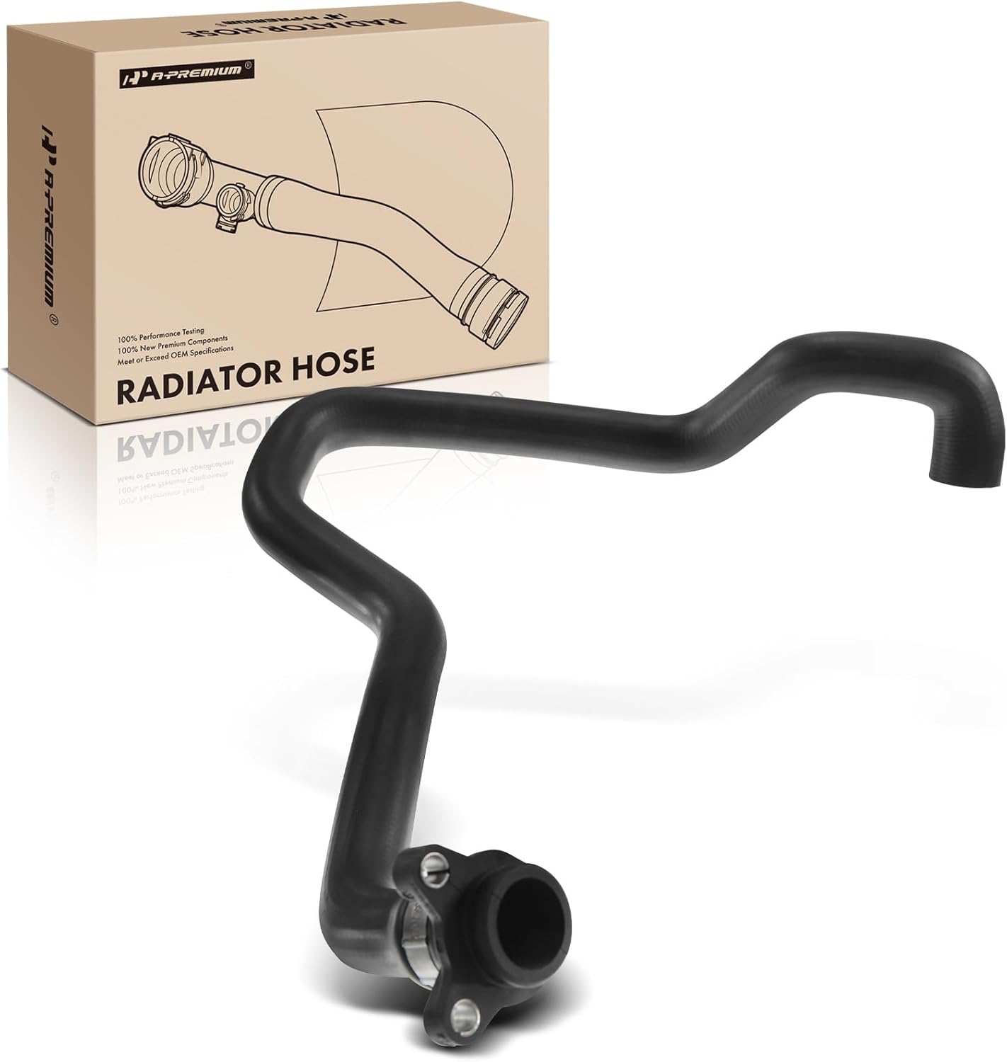 A-Premium Upper Radiator Coolant Hose Compatible with 2006-2013 128i, 325i, 325xi, 328i, 328i xDrive, 328xi, 330i, 330xi, Z4, E82 E88 E90 E91 E92 E93, 2.0L 2.5L 3.0L Replace# 11537545890