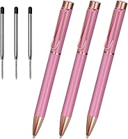 Vista 15 de Bolígrafos Cambond de tinta negra - Bolígrafos a granel de metal para diarios, regalos, negocios, hombres, policía, asistentes de vuelo, punta media