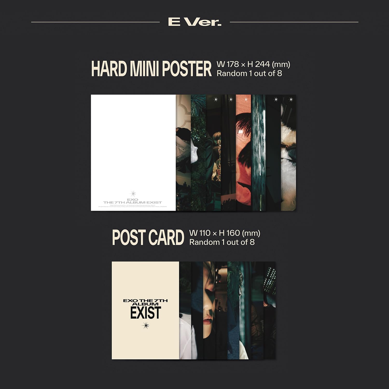 Amazon.com: HIJJPS EXO - 7th Album [EXIST] (E Ver.) Cover + Photo