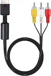 Cabo de áudio e vídeo RCA Suncala de 1,8 m, AV, TV, para Playstation, PS2, PS3, NÃO É HDMI (1 unidade)