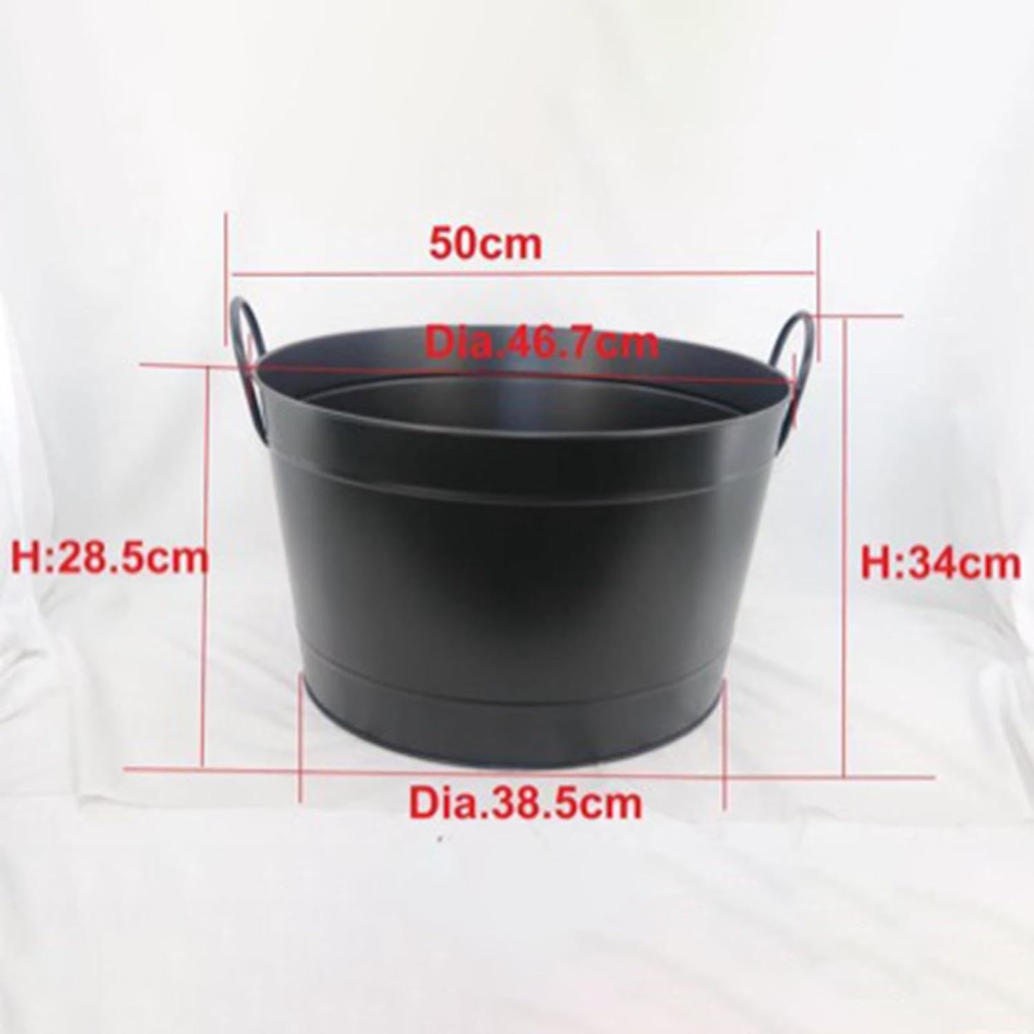 Ｐｅｒｆｋ 金属製の灰バケツ、植木鉢、バレル、火鉢、ピクニック、庭、キャンプ用