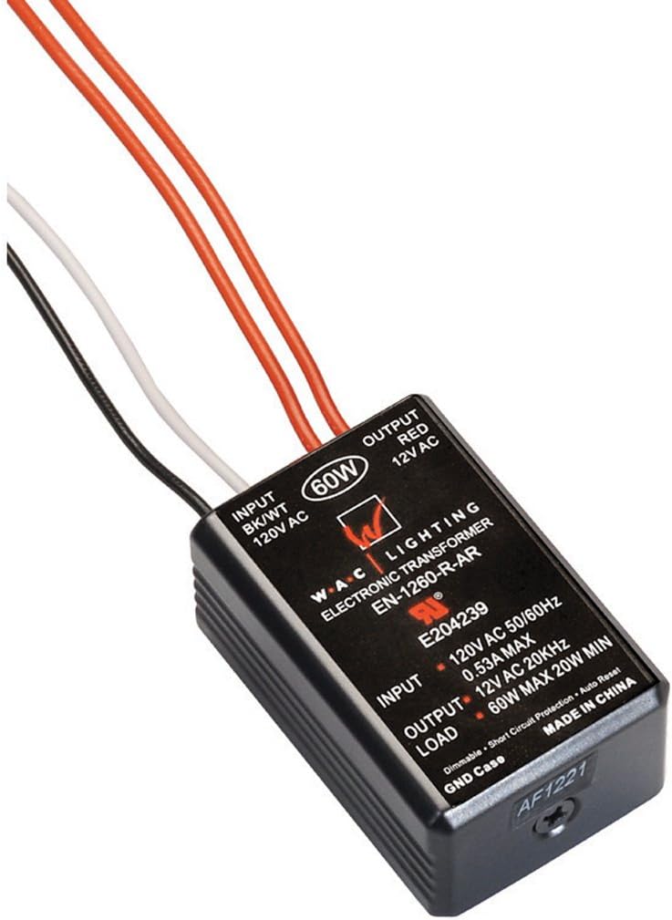WAC Lighting EN-1260-R-AR Electronic Transformer, 120V - 12V 60W Max
