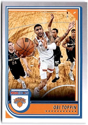 2022-23 Panini Hoops #21 Obi Toppin New York Knicks Basketball Trading Card