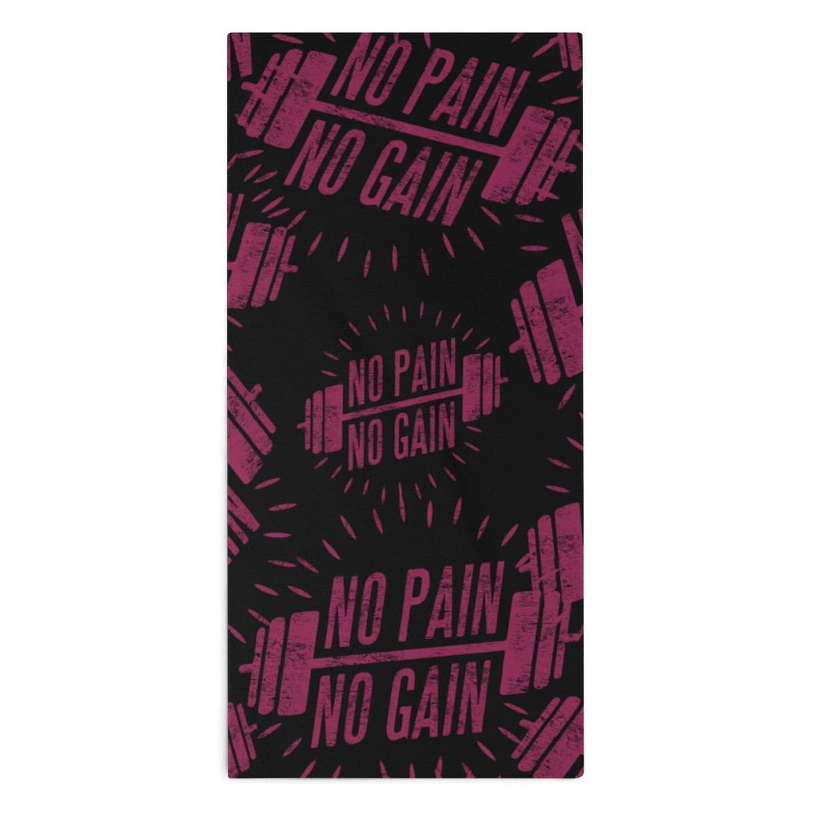 NCLQVJXZKHW Body Building No Pain No Gain Hand Towels Soft Face Towel Gym Bathroom Travel Hotel 13"x28"