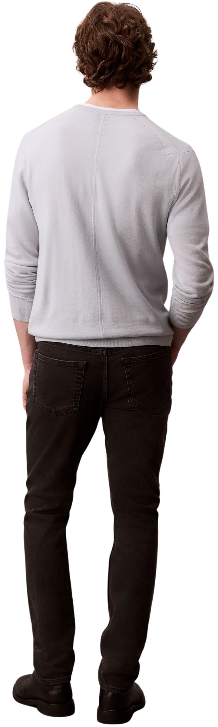 Calvin Klein Slim Ck Essential Black Jean Lv04rb738g - Dżins Mężczyźni