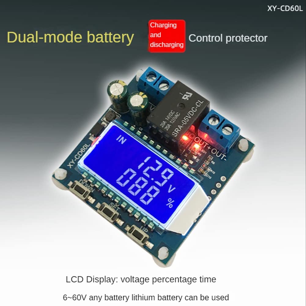 XY-CD60L Batterieladesteuermodul Batterieladeregler Batterieladeentladeregler Vollständiger Gleichspannungsschutz Beim Ausschalten Unterspannungsschutzmodul
