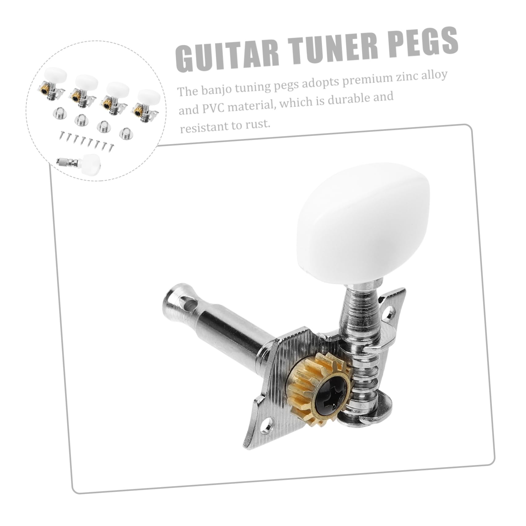 NULYLU Tuner Tuning Pin Heads Machine Heads Electric Guitar Banjo Tuning Pegs Banjo Machine String Key Tuner Accessories Parts Kit
