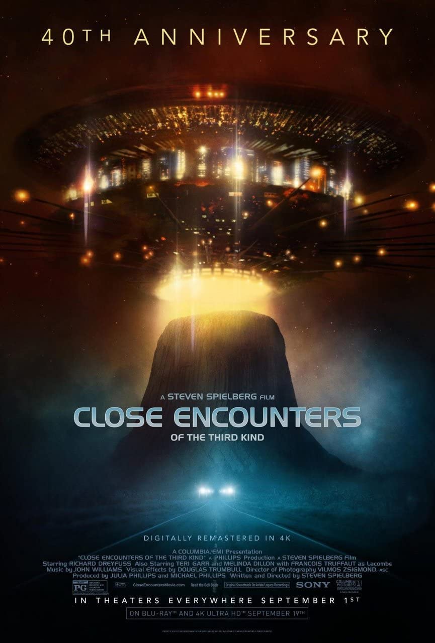 Close Encounters Of The Third Kind Poster A3 - Movie Art Poster in Various Sizes for Living Room or Bedroom Ideas. Borderless Cult Film Images Classic Iconic 70s 80s 90s Vintage Retro Home Wall Decor