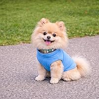 Vista 3 de JACKO & CO - Chaleco de forro polar para perro con anillo para correa - Abrigo suave, cálido y ligero para perros, cachorros y gatos pequeños y Azul