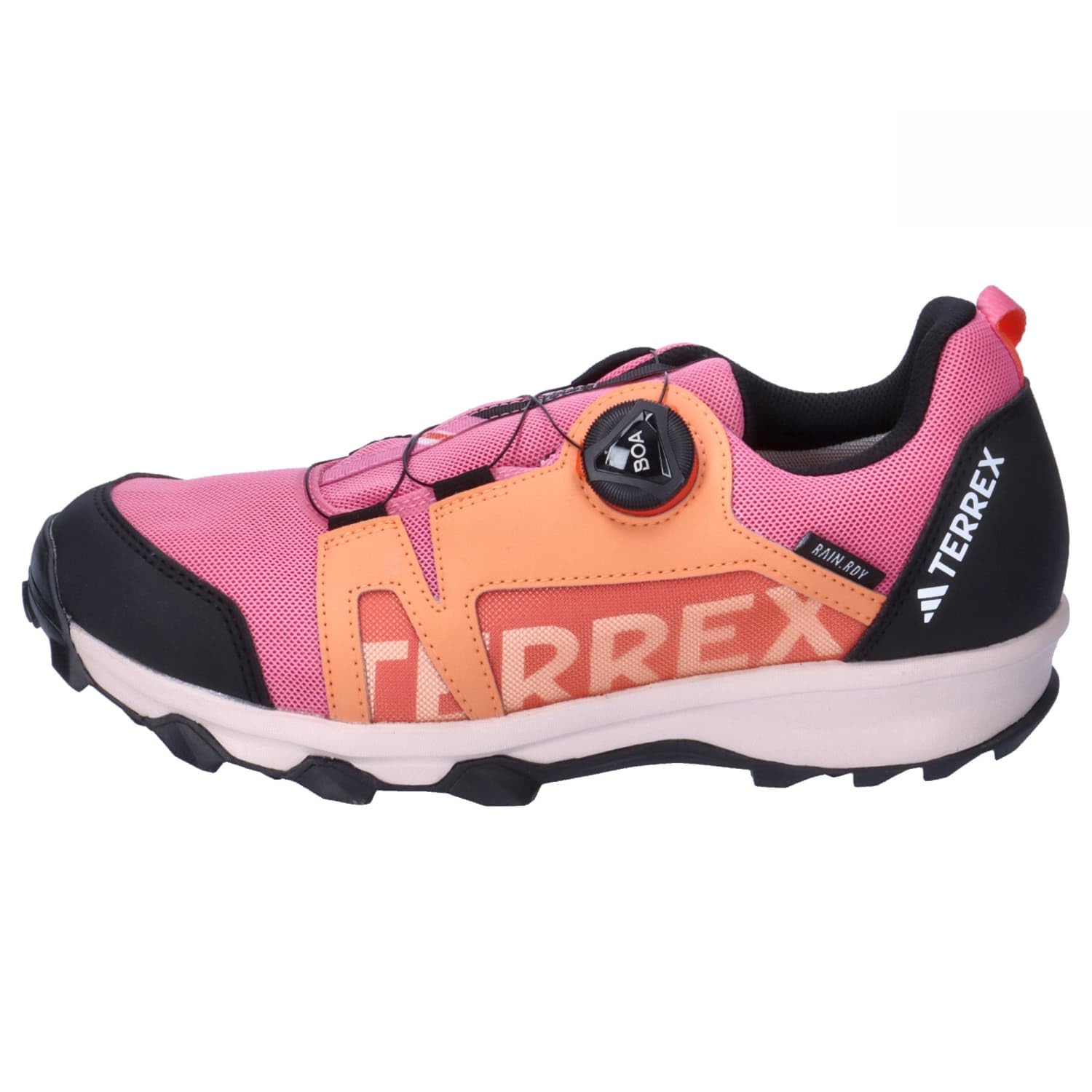 adidas Mixte Enfant Terrex Agravic BOA Rain.RDY Trail Running Shoes, Pink Fusion/Putty Mauve/Core Black, 29 EU