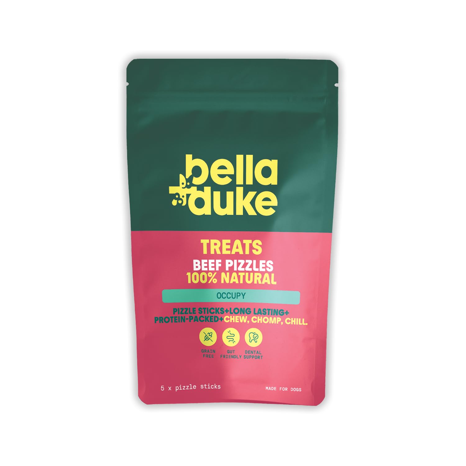 Bella+Duke Beef Pizzles for Dogs - Natural Alternative to Dental Sticks - Chew for Cleaner Teeth & Gums - Ideal for Teething Pups - 100% Natural Grain-Free Dog Treats