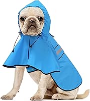Vista 2 de Impermeables Reflectantes Impermeables para Perros - Chaqueta de Lluvia Ajustable para Cachorros, Chubasqueros Ligeros con Capucha para Perros
