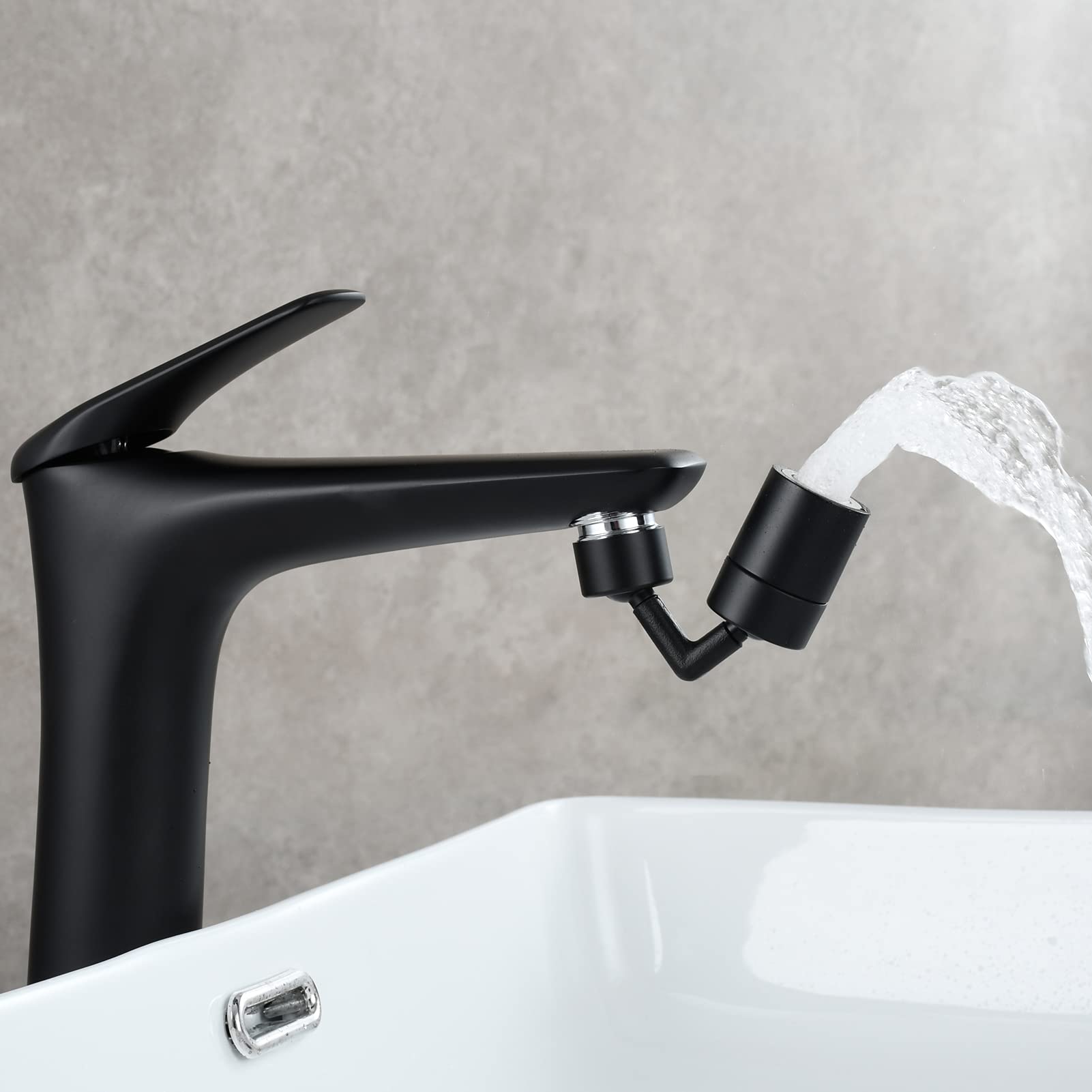 Robinet d'évier de cuisine Aérateur Filtre anti-éclaboussures Extension de robinet 2 modes de pulvérisation d'écoulement Rotation à 720 degrés Embout de pulvérisation M22 x M24 Aérateur d'évier pour