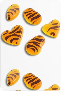 Acbnsll Tiger Stripe Gummy Candy Printed Tin decorative painting 8x12in Made of tinplate, wear-resistant and durable