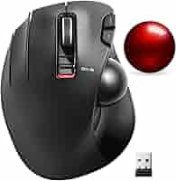 エレコム マウス ワイヤレス (レシーバー付属) トラックボール 左手用 6ボタン ブラック M-XT4DRBK エレコム マウス ワイヤレス レシーバー付属 トラックボール
