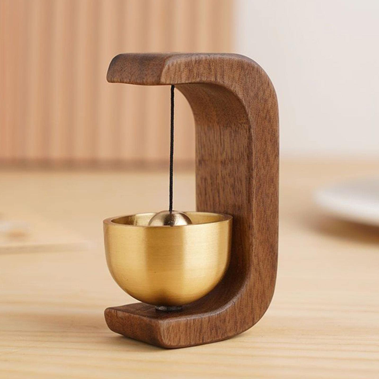 Shopkeepers Bell for Door Opening - Door Chime, Magnetically-Attached Wood , Ornament and Hanging Decoration for Business Entrance, Fridge Sticker and Barn Door