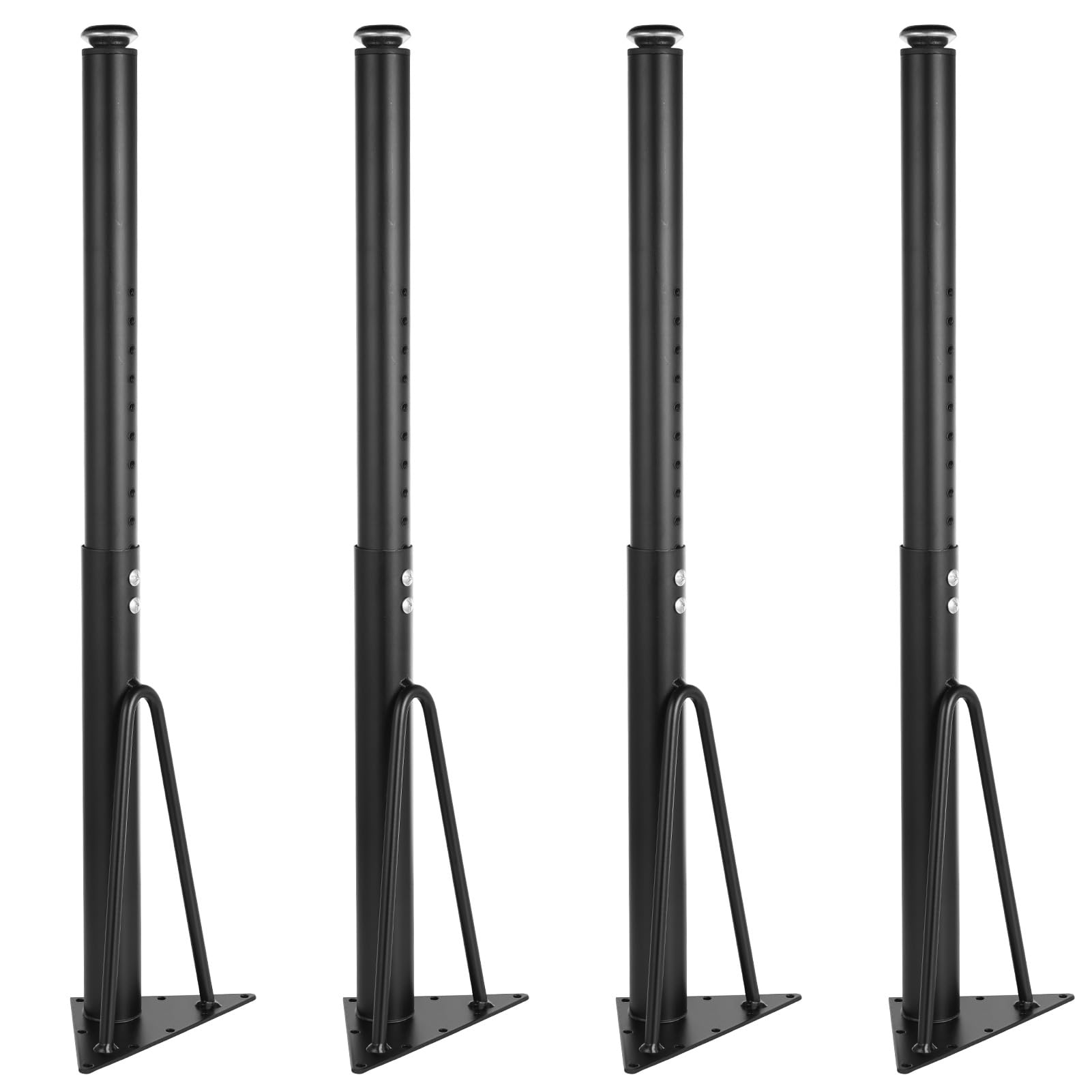adjustable table legs 18-30 inch (45-75cm), metal desk legs ø45/50 mm | telescopic legs for home and office,kitchen, classroom activity table,tabletops, diy desk,rv(4-pack) black