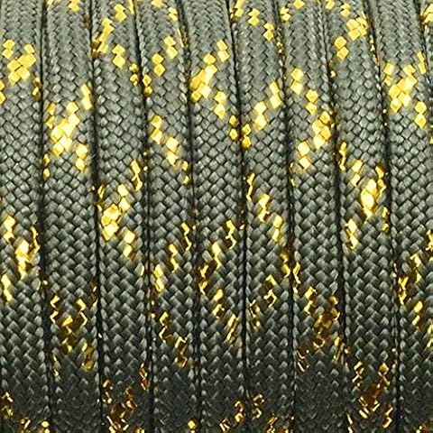 1pcs New Gold Silver Cord 550 Paracord Parachute Cord Lanyard Mil Spec Type III 7 Strand Core 100 FT (PFJ-3) Cover
