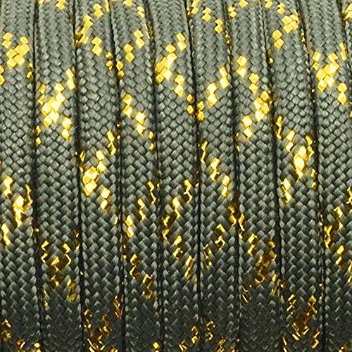 1pcs New Gold Silver Cord 550 Paracord Parachute Cord Lanyard Mil Spec Type III 7 Strand Core 100 FT (PFJ-3) by sacoora - Used condition - US$12.81