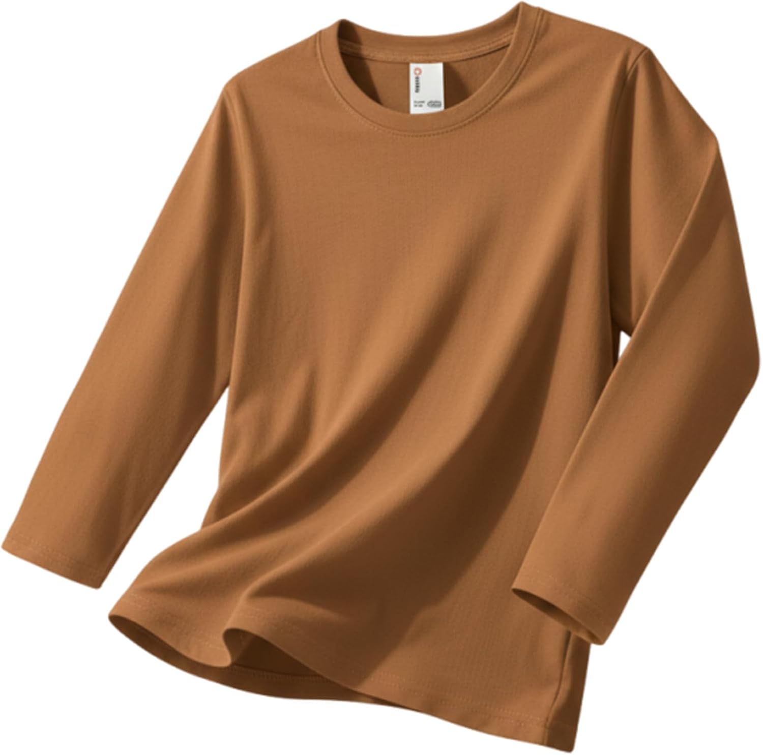 PATPAT Boys Long Sleeve Shirts Cotton Solid Crew Neck Basic Shirts 5-16 Years