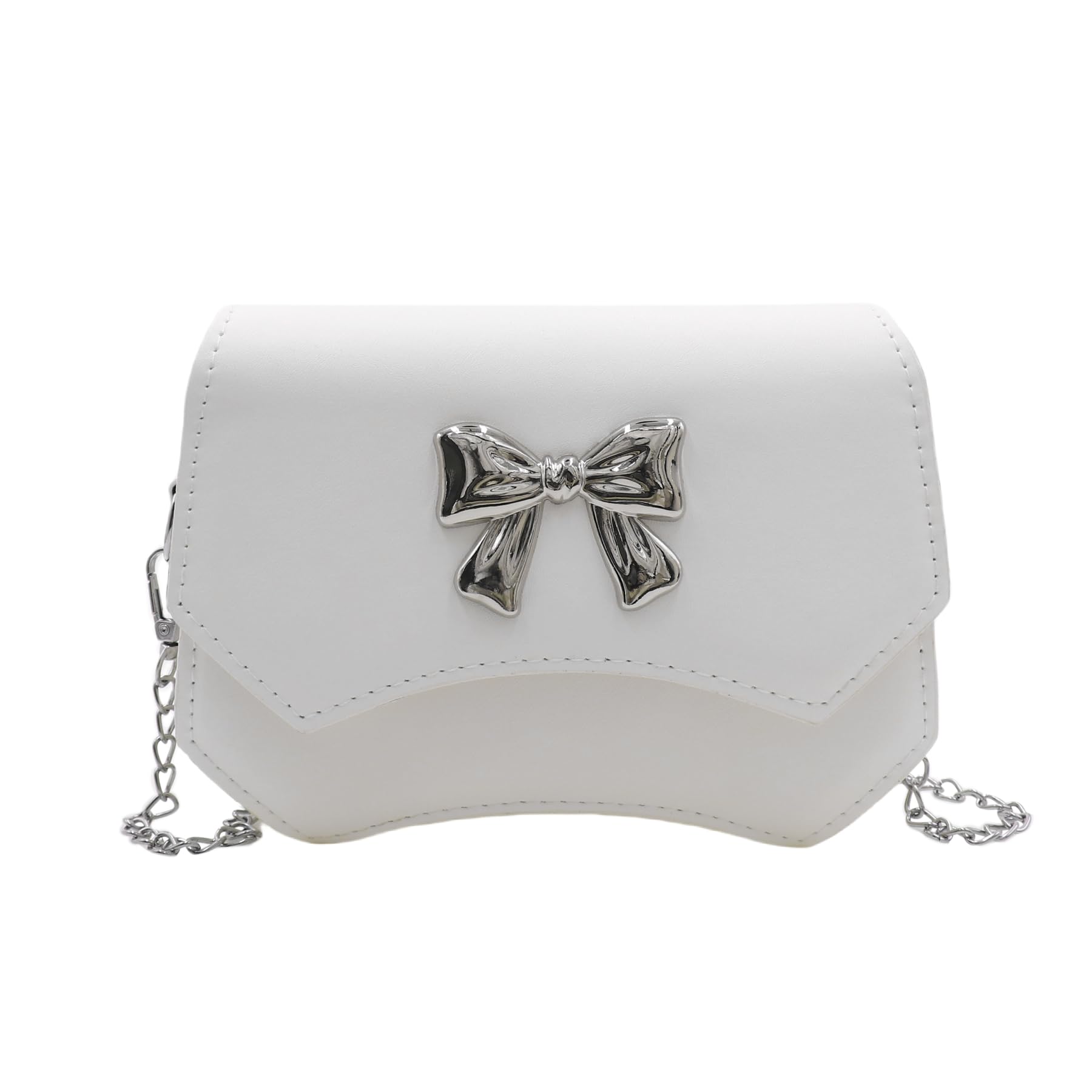 AMPOSSTO Chic Bow Crossbody Bag for Women Girls Trendy Design Shoulder Bag Fashion Bow Satchel Bag