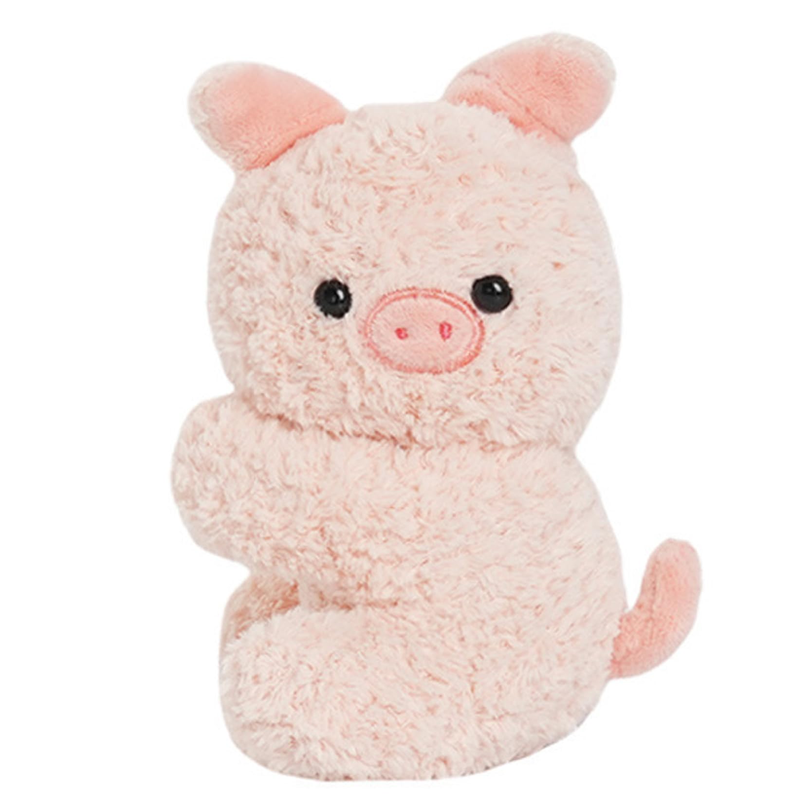 Ginwrek Cute Figurines Cute Figurine For Computer Monitor Decor Adorable Pig Desk Figurine With Clip & Adhesive, Soft Dashboard Decor For Car, Pc, Office Desk