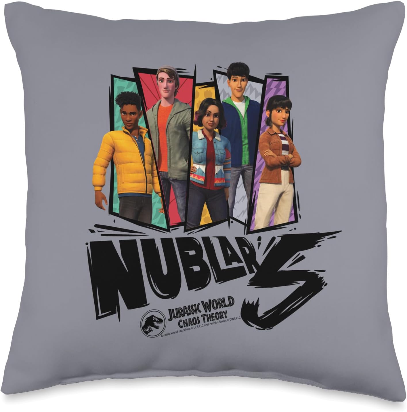 Jurassic World: Chaos Theory Nublar 5 Throw Pillow