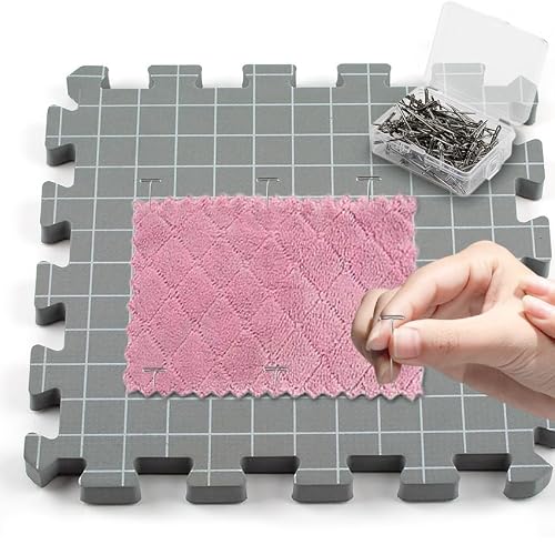 NCONCO Blocking Matten Set – 9 extra dicke Spannmatten mit Raster & 150 T-Nadeln – Bild 7