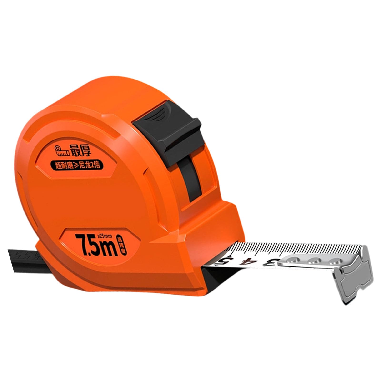 Carotoe 7.5 Meters 25Mm Measuring Tape Tool With Steel Tape, Abs Housing And Top Slider, Multiple Length For Option Wrist Strap For Home Projects And Install Tasks Retractable Measure Manual Ruler Top Slider Abs Housing Home