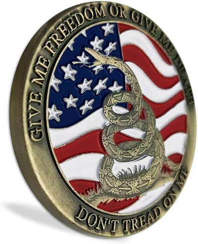 Miniatura 4 de Moneda militar Don't Tread on Me Challenge Coin US Liberty Bell