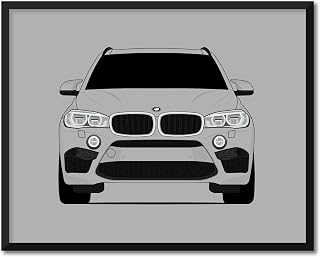CUSTOMIZABLE COLOR: BMW X5 M F85 (X6 M F86) (2014-2018) Inspired Poster Print Wall Art Decor Handmade M Power BMW M (Unframed)