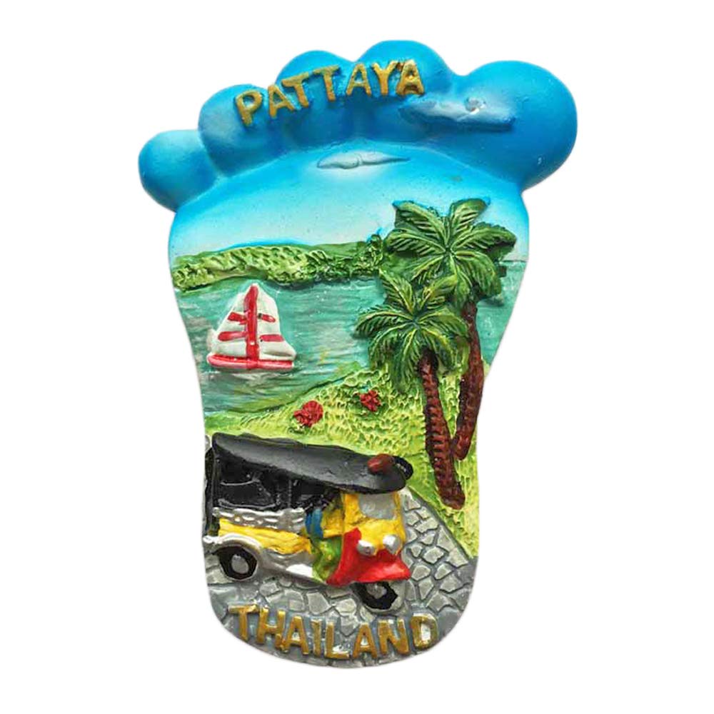 Wedarego Foot Pattaya Thailand 3D Refrigerator Magnet Tourist Souvenirs Collection,Home And Kitchen Decoration Thailand Fridge Magnet Travel Magnetic Sticker From China (Foot)