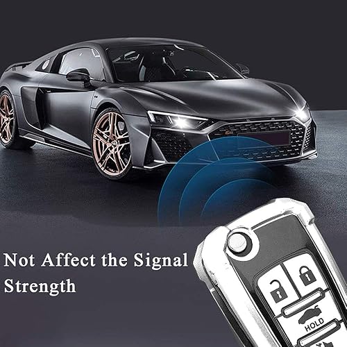 Miniatura 5 de SANRILY Funda para llavero de 3 botones para Chevrolet Cruze Epica Lova Camaro Impala Aveo con control remoto sin llave, TPU suave, protección