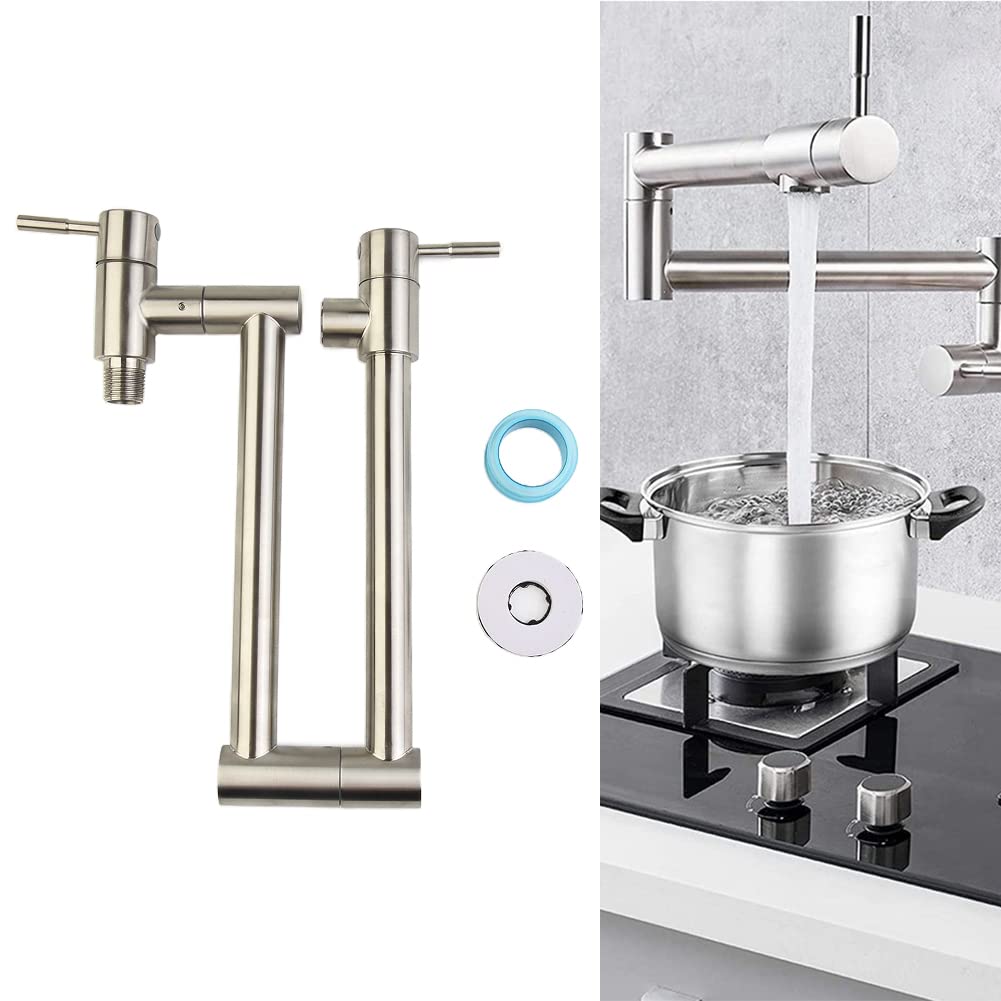 Grifo giratorio plegable montado en la pared, grifo de cocina montado en la pared, grifo giratorio plegable