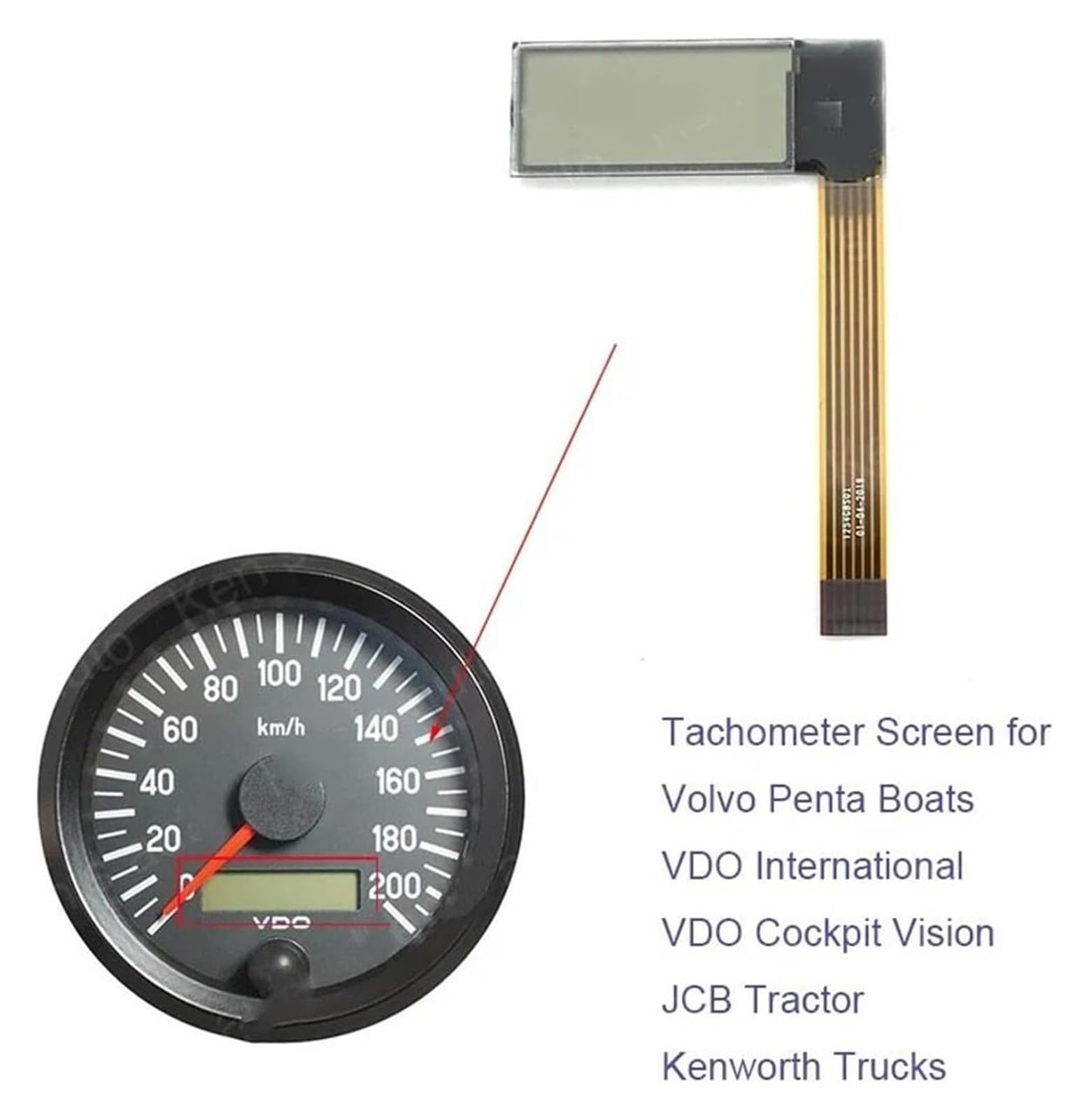 Display digitale con contagiri con schermo LCD, OEM VDO