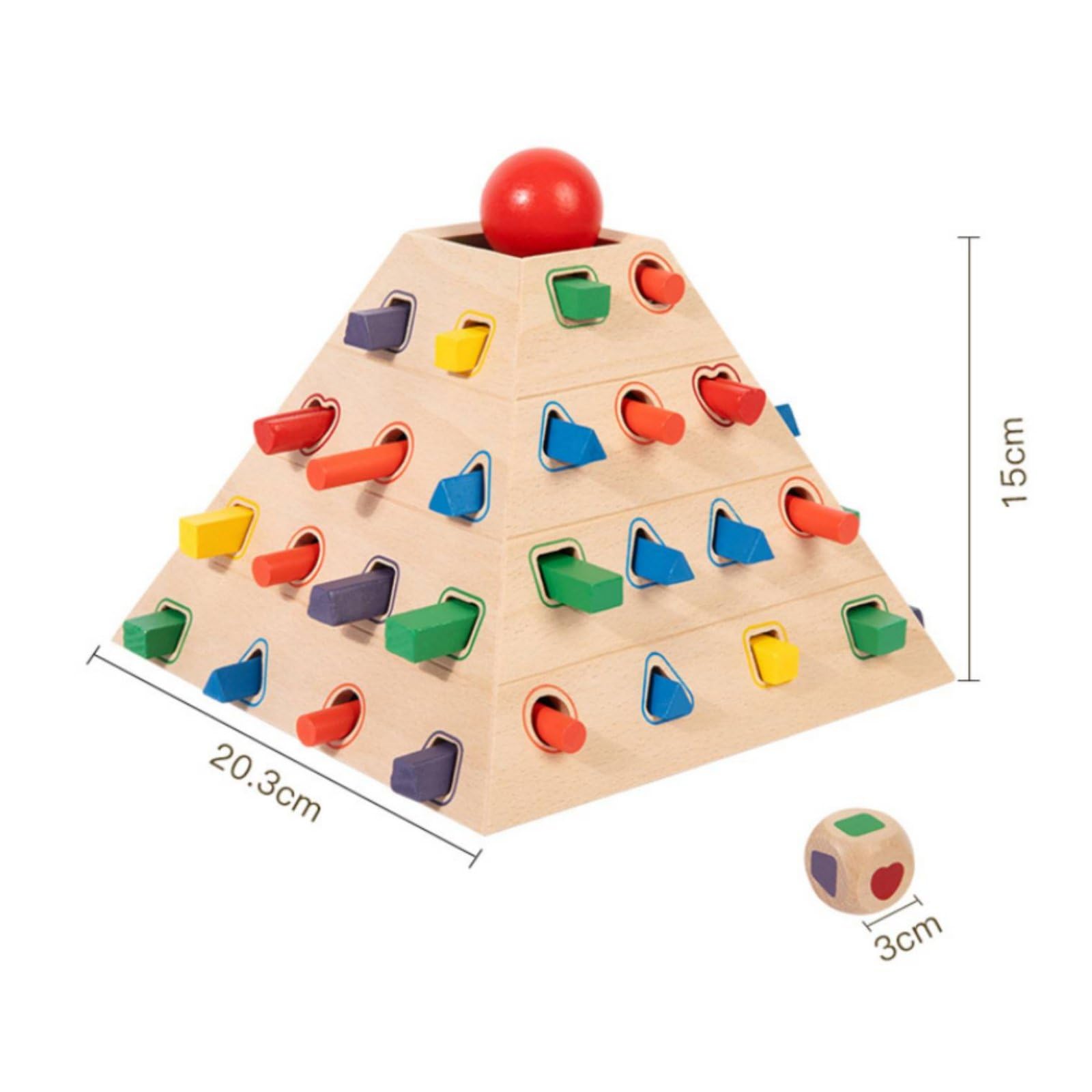 Ziehstab-Spiel Feinmotorik Holz-Balancierspiel Farbenlernen Pädagogisch Holzspiel für Kinder