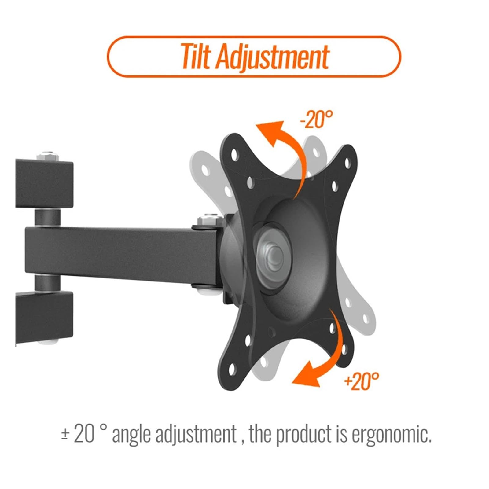 Supporto Da Parete Universale Regolabile for TV, Supporto Ruotato, for Monitor LCD LED A Schermo Piatto Da 14 A 24 Pollici | Supporto da parete universale regolabile for TV, supporto ruotato