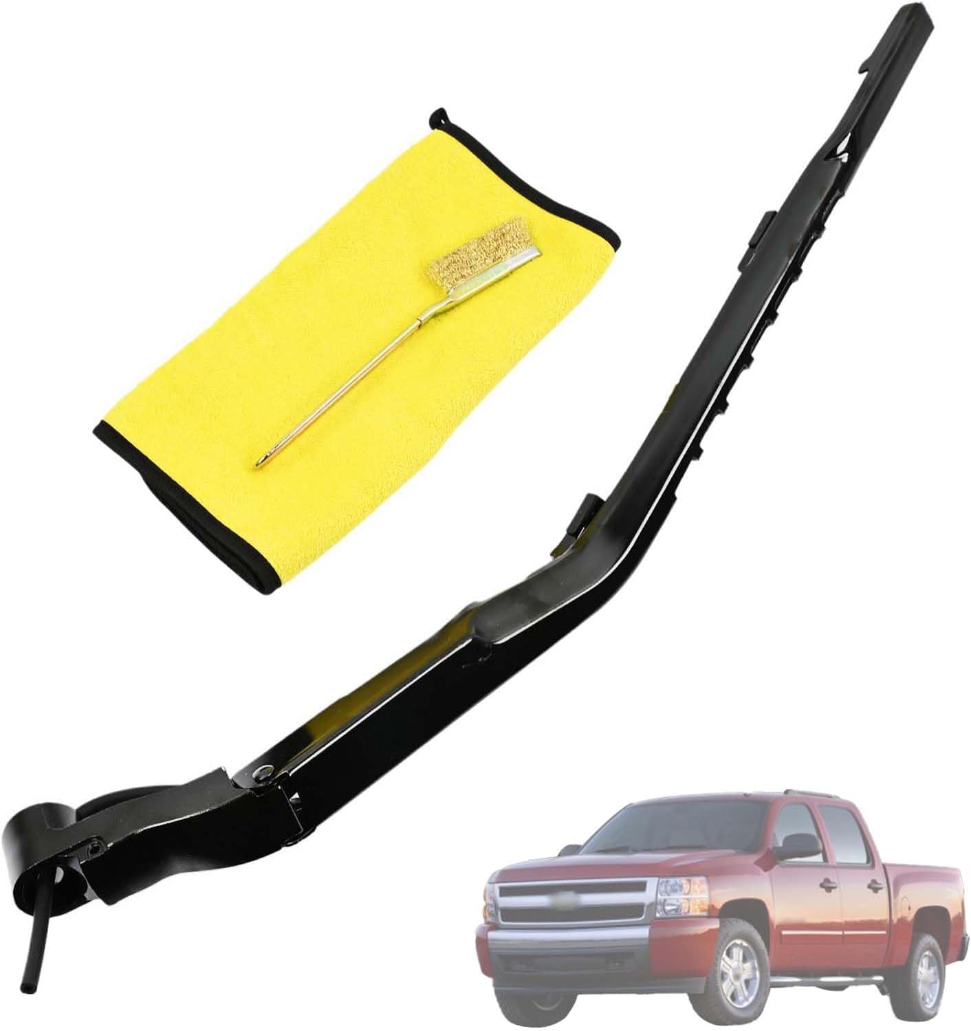 Front Left Windshield Wiper Arm 22917497 Fit for Chevrolet Silverado 2500HD/3500HD 2007-14/1500 2007-13 for GMC Sierra 2500HD/3500HD 2007-14/1500 2007-13 Replace 15292993 15918385