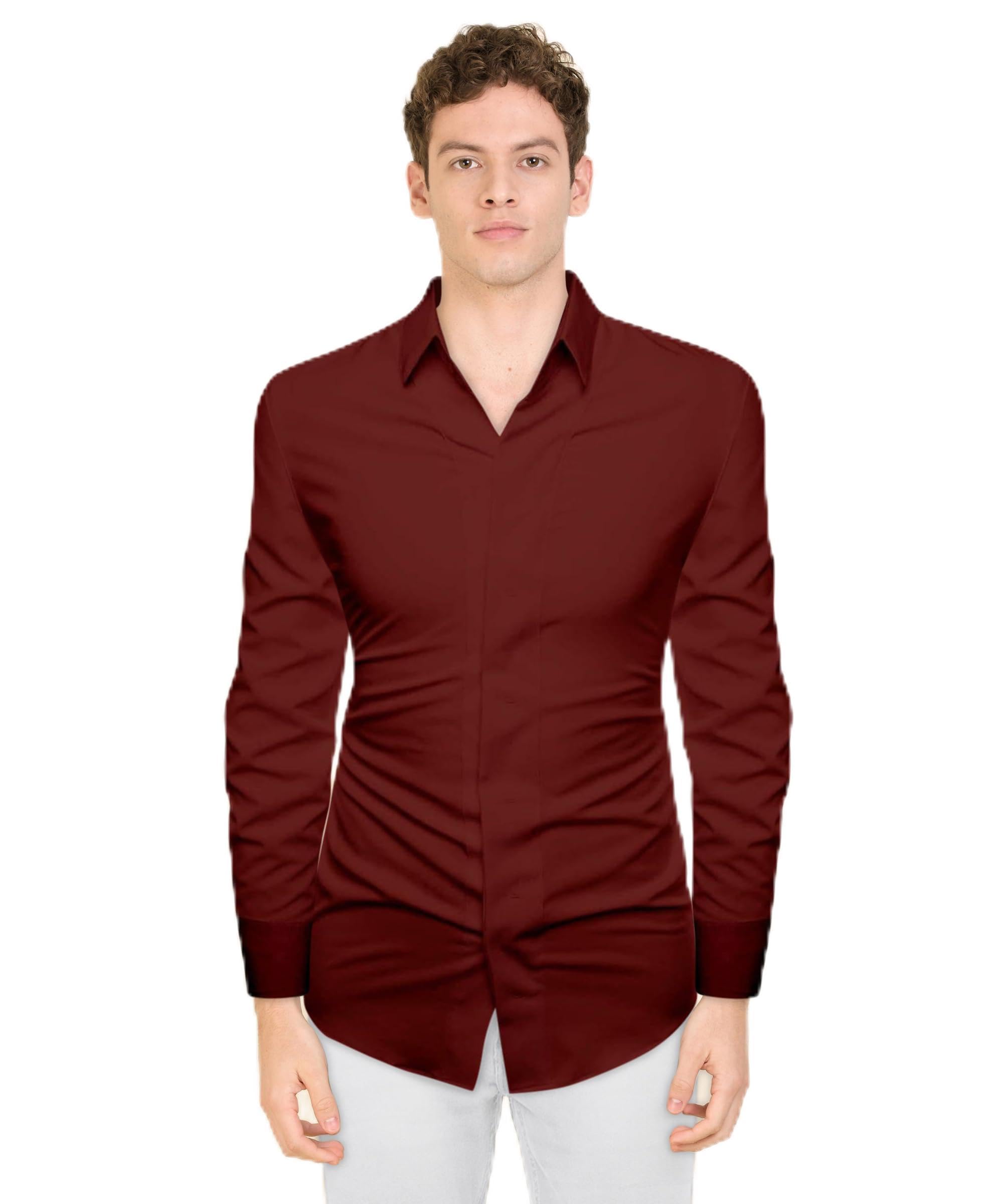 Polycotton Solid Shirt Fabric (Unstitched) UShirt Lpopty PJE-Ushirt MN-1-picture-26