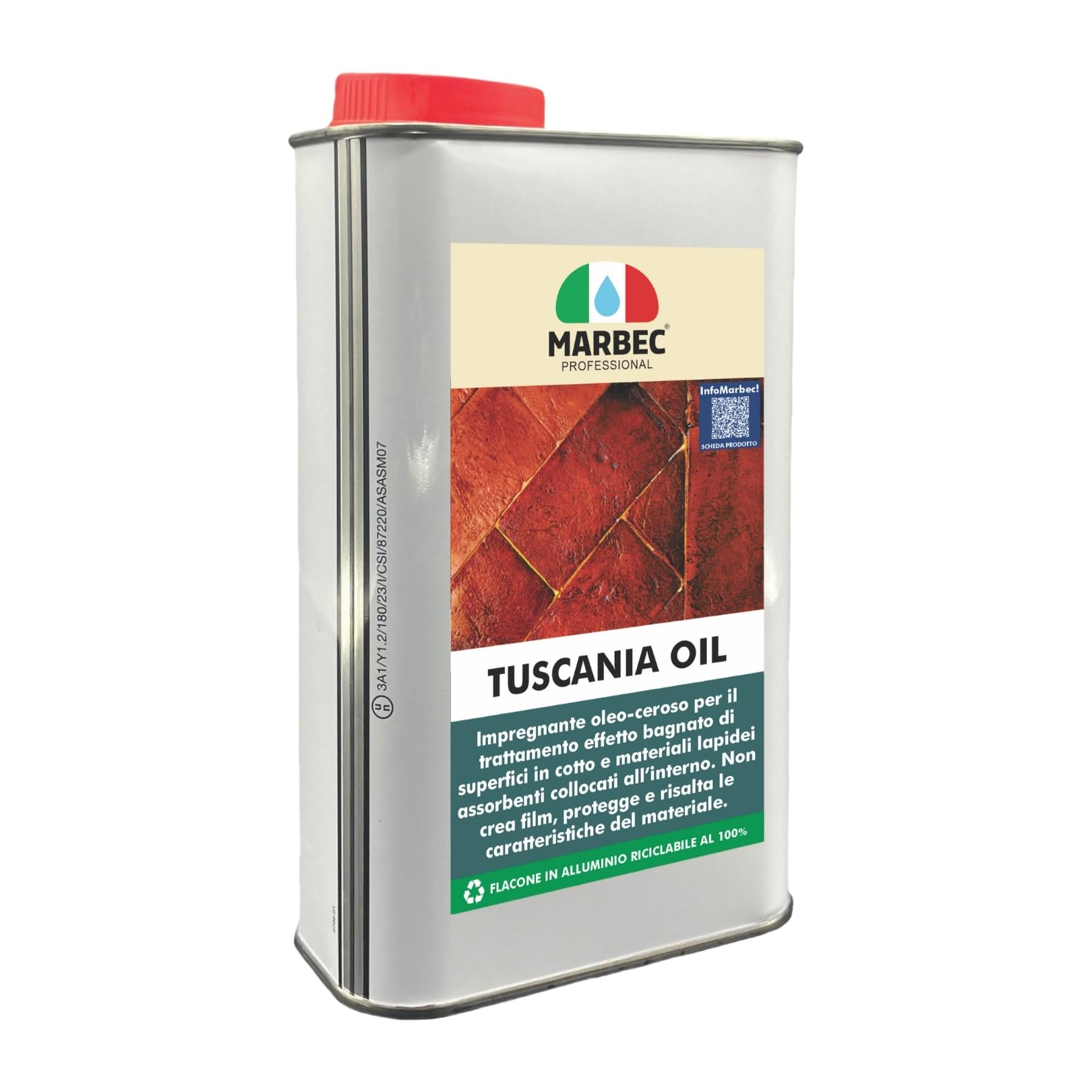 MARBEC TUSCANIA OIL 1LT Impregnante oleo-ceroso con Effetto Bagnato per Cotto