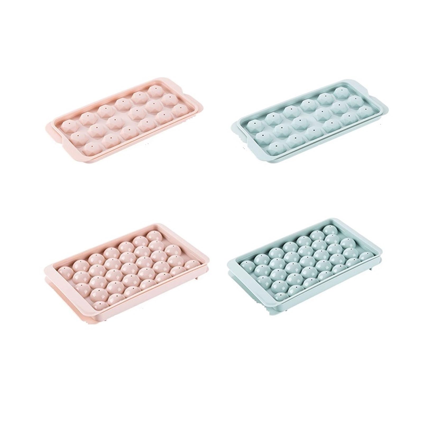 Vassoio per cubetti di Ghiaccio 33/18 Stampo per Vassoio Tondo con Sfera a cavità, Ice Ball Maker Cocktail Whisky Bar Accessorio Home Fai da Te Stampo Gadget da Cucina (Color : S 2pcs Set)