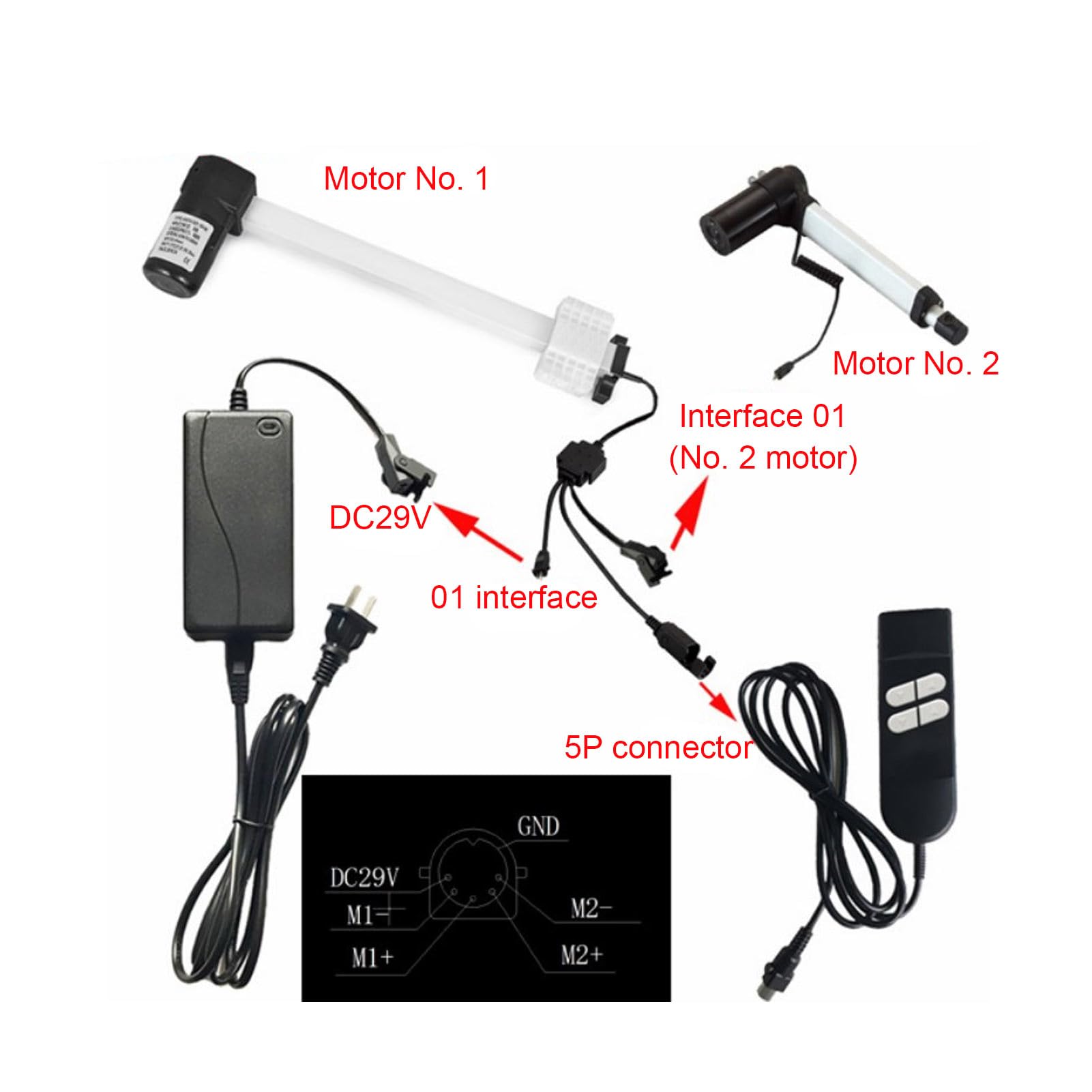 Lybunair Electric Recliner Actuator, 333MM 29V 1000N Aluminum Lift Chair Replacement