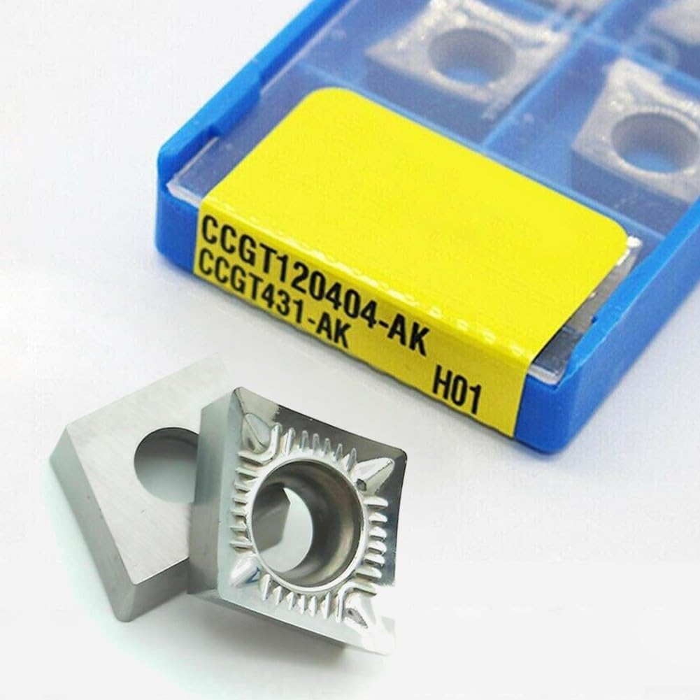 Lot de 10 inserts de tournage CCGT120404-AK H01 pour une coupe efficace avec CCGT431AK CCGT120404AK N01
