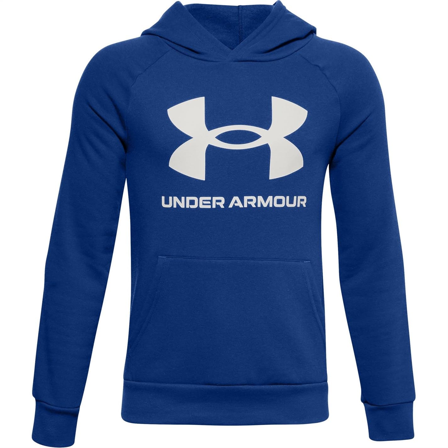 Under Armour Rival Fleece Hoodie Warm-up Top, Boys Blue, Royal / / Onyx White (400), YMD