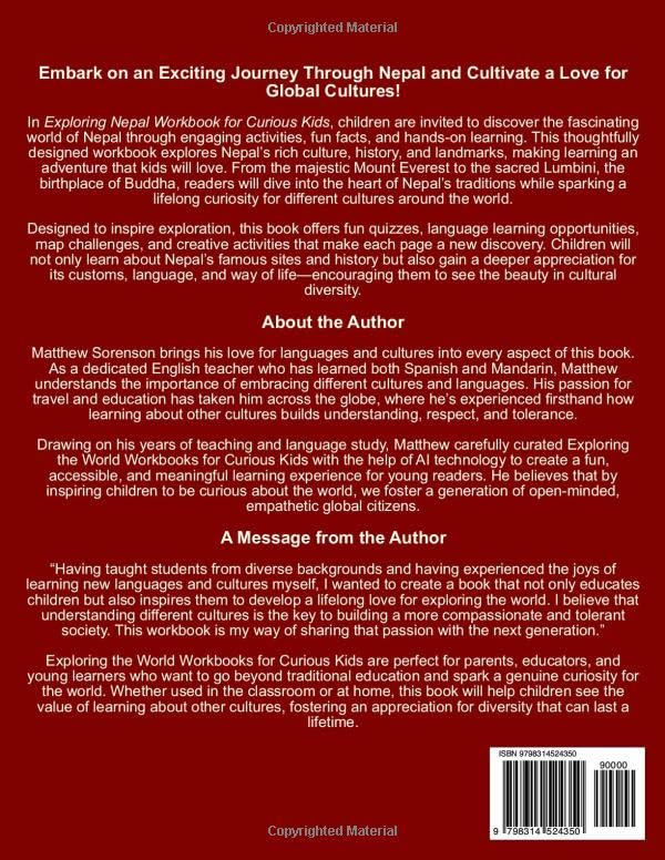 Exploring Nepal Workbook For Curious Kids: A Fun, Interactive Guide to Nepal's Special Places, Culture, and History! (Exploring the World for Curious Kids) - Image 2