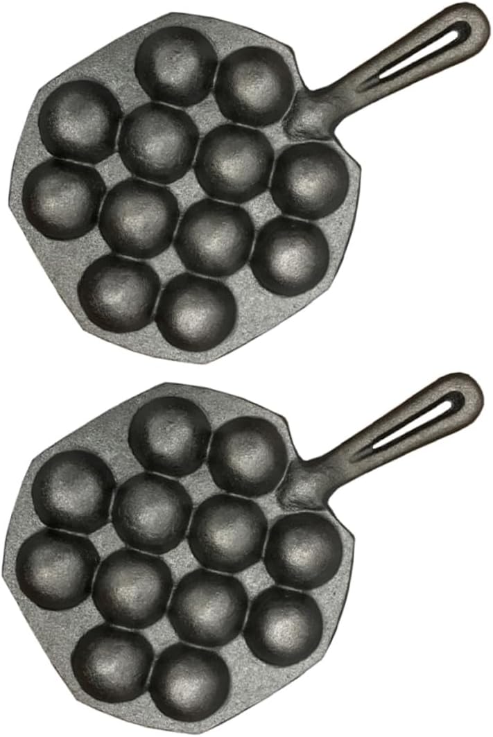 2pcs Non-stick Meatball Molds for Baking Snail Plates Iron Construction for Family Dishes and Afternoon Tea Kitchen Gadgets