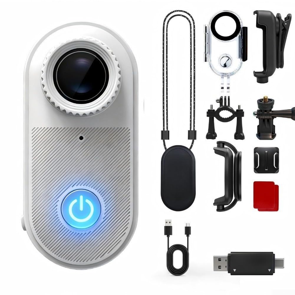 Caméra de corps en ABS 16,8 cm compacte pour vlogging (blanc)